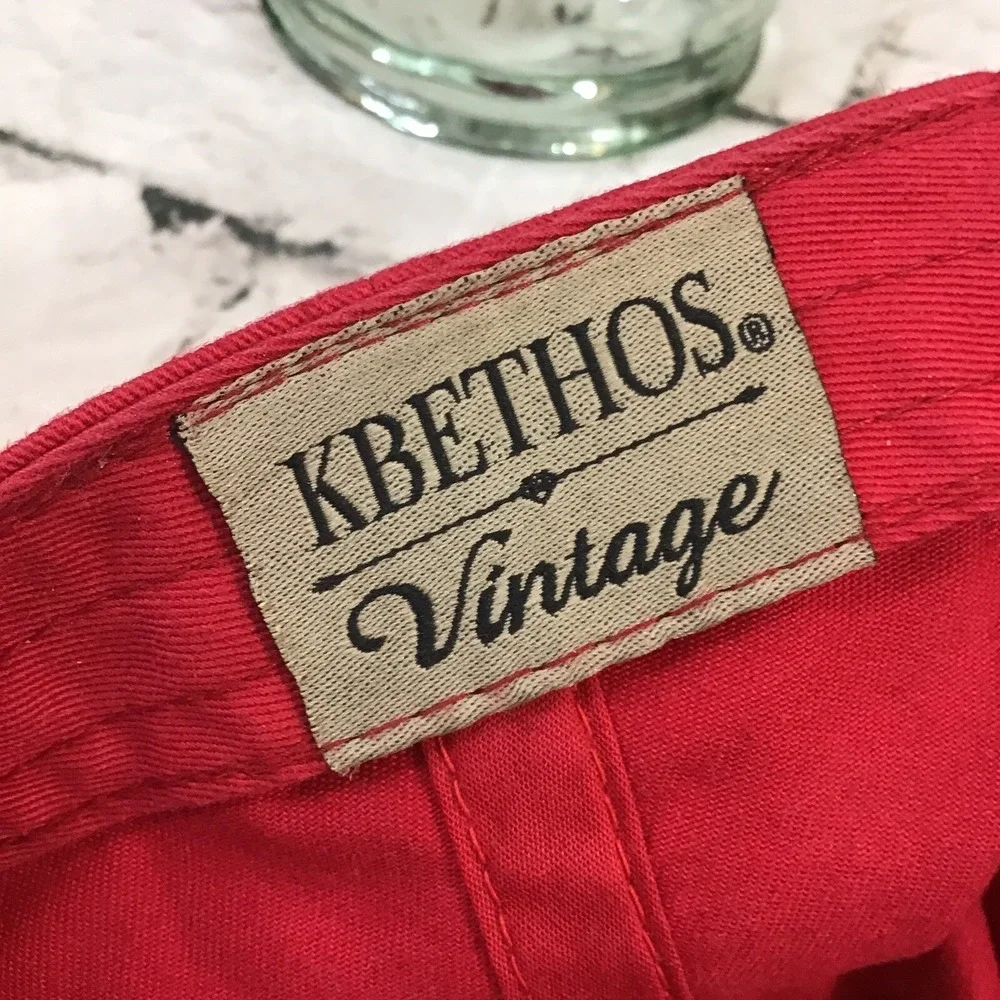 Kbethos Hat Never Forget Your Roots Red Adjustable Strapback Distressed Ball Cap